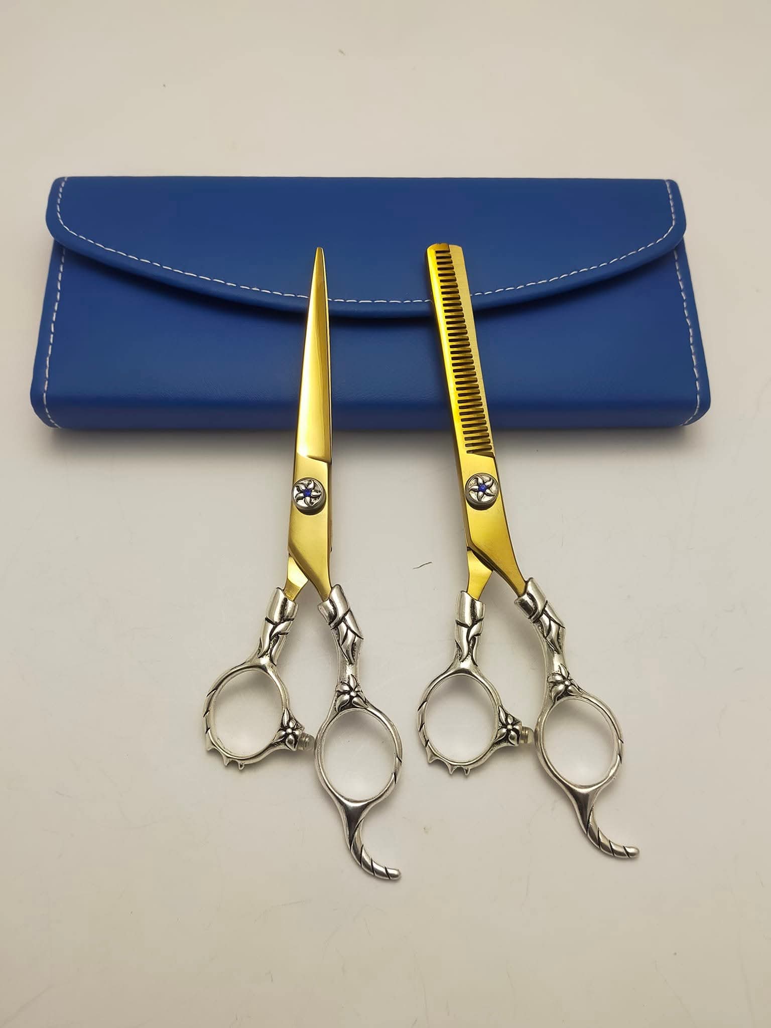 Professional 2-Piece Hair Cutting & Thinning Scissor Set Premium 440C Stainless Steel Barber Shears - Image 7