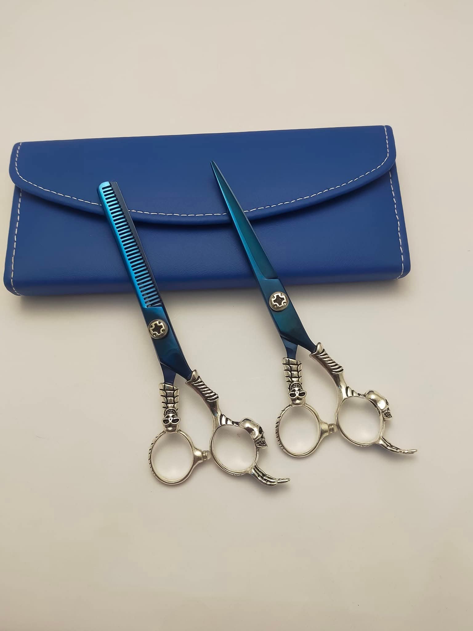 Professional 2-Piece Hair Cutting & Thinning Scissor Set Premium 440C Stainless Steel Barber Shears - Image 5