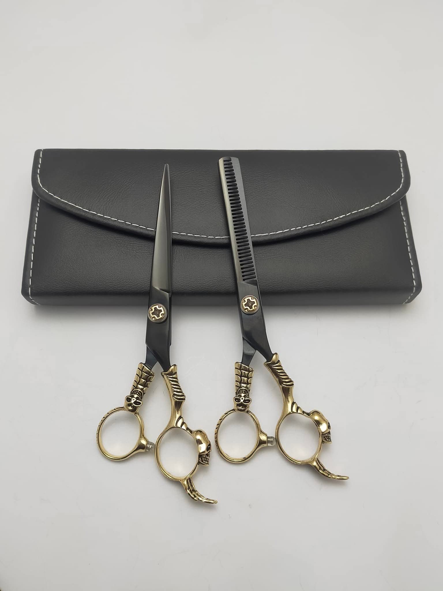 Professional 2-Piece Hair Cutting & Thinning Scissor Set Premium 440C Stainless Steel Barber Shears - Image 4