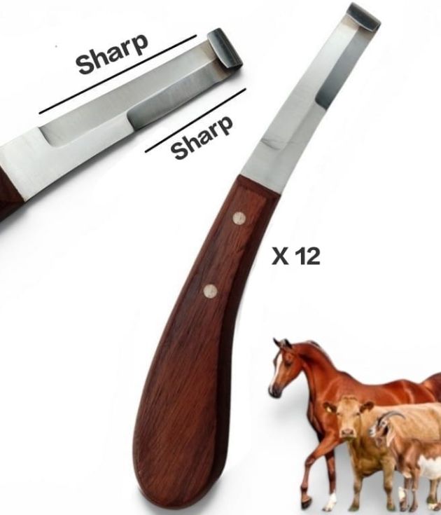 Professional Double Edge Hoof Trimming Knife Heavy Duty Veterinary Tool Cow Cattle Horse Sheep