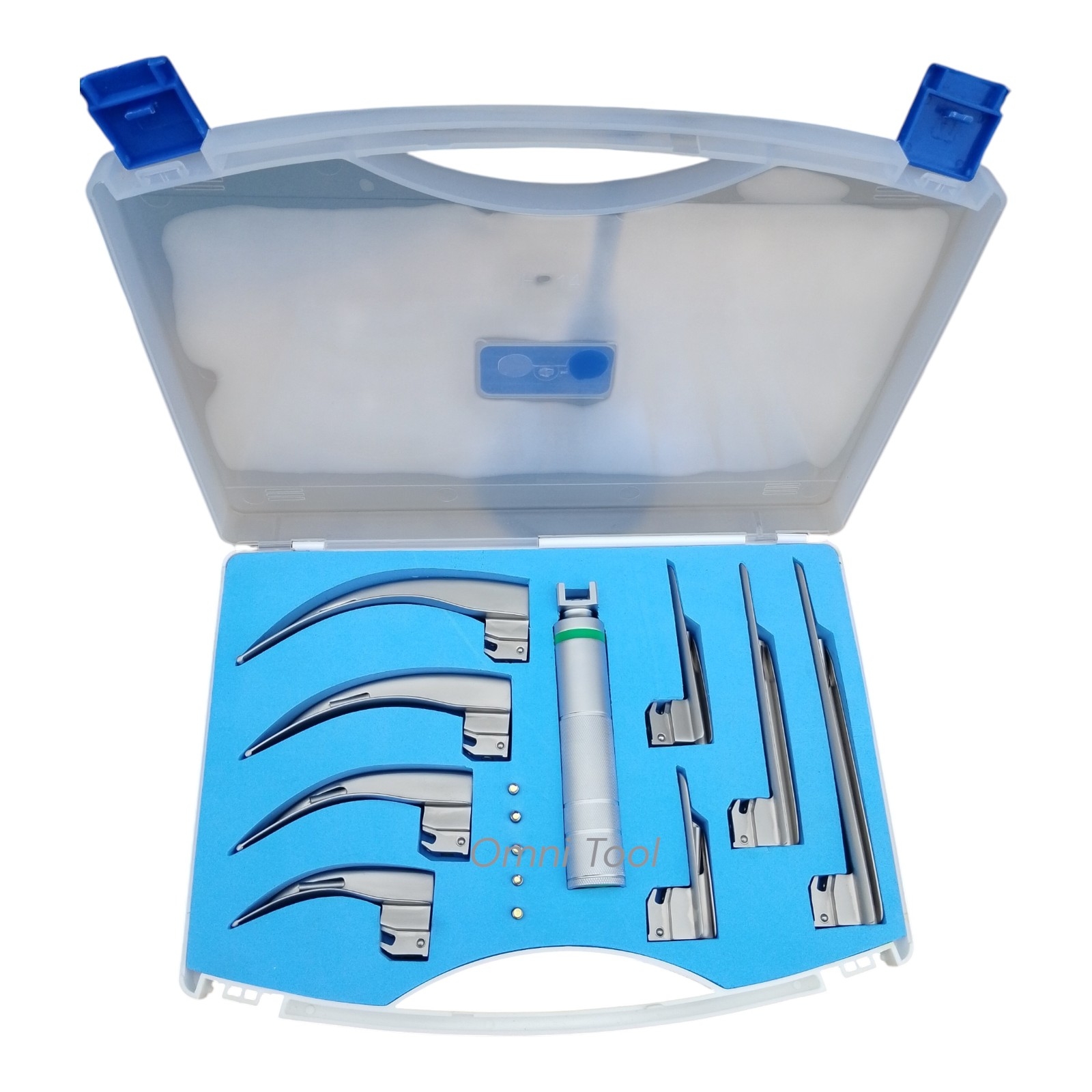 German Quality Fiber Optic Macintosh Laryngoscope Set 8 Blades