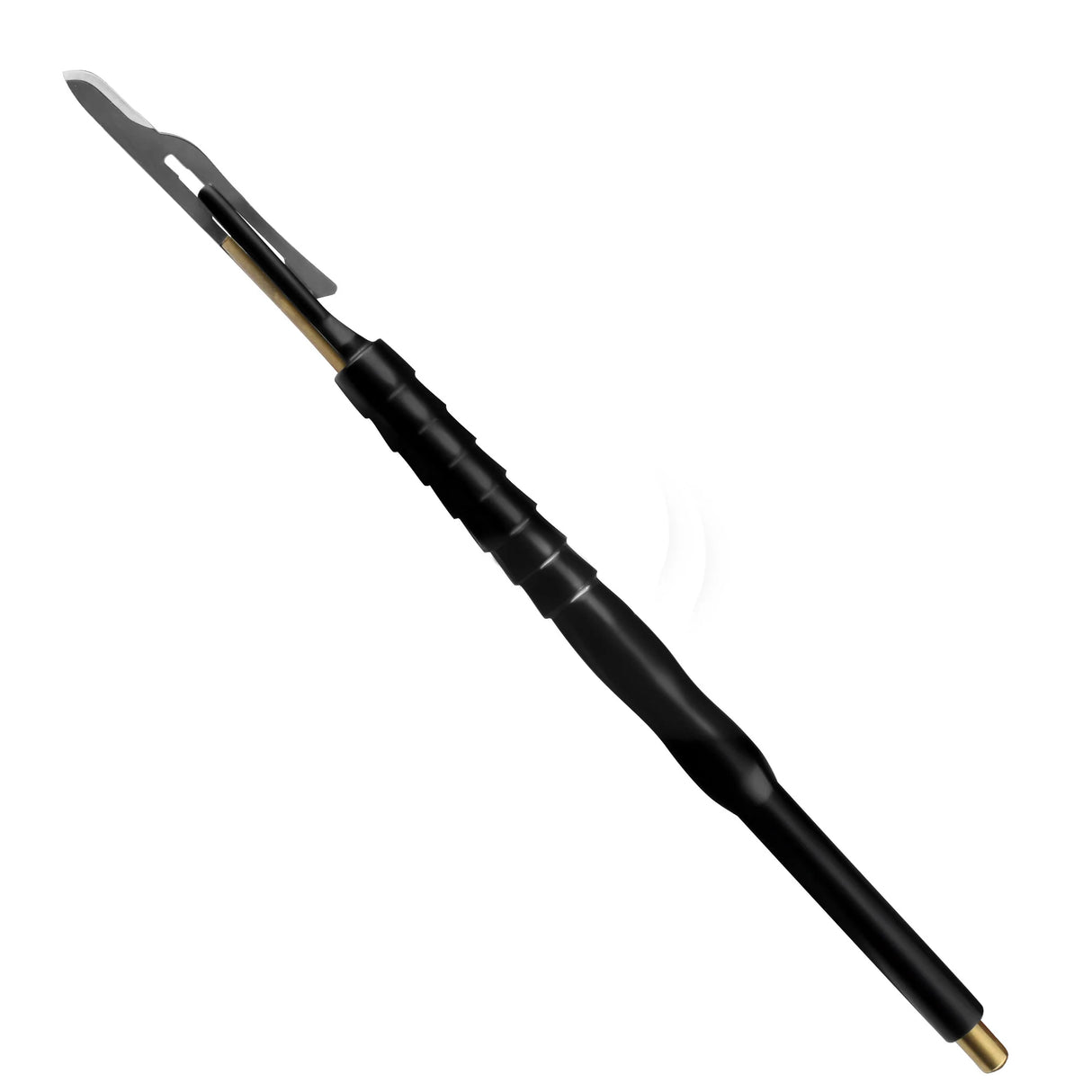 PUSH Button Ejection Scalpel Handle | Black Coated Ergonomic Round Handle Surgical Instruments