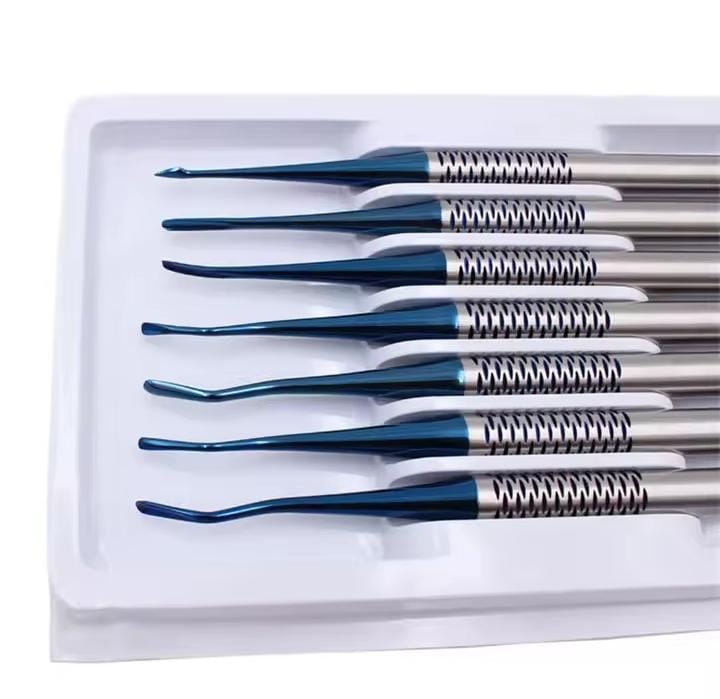 Dental Proximators PDL Luxating Root Elevators Set of 7 Precise Periotomes Tips with Color-Coded Handles - Image 6