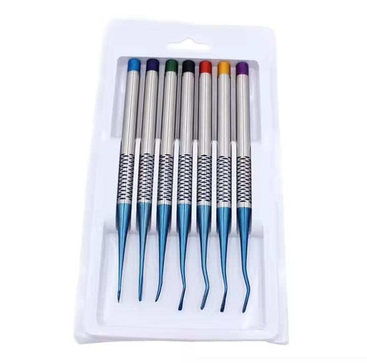 Dental Proximators PDL Luxating Root Elevators Set of 7 Precise Periotomes Tips with Color-Coded Handles - Image 5