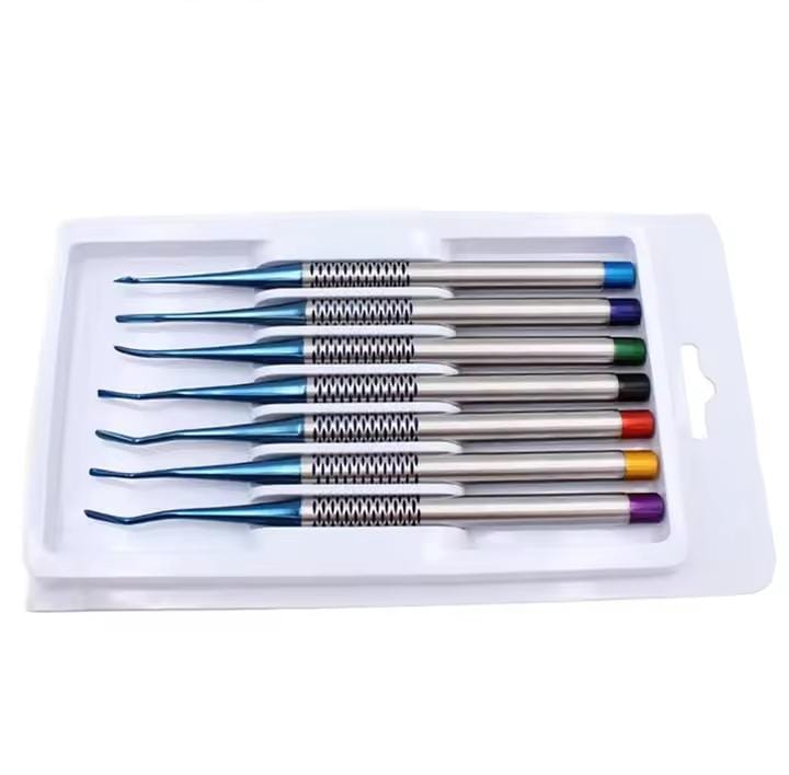 Dental Proximators PDL Luxating Root Elevators Set of 7 Precise Periotomes Tips with Color-Coded Handles - Image 3