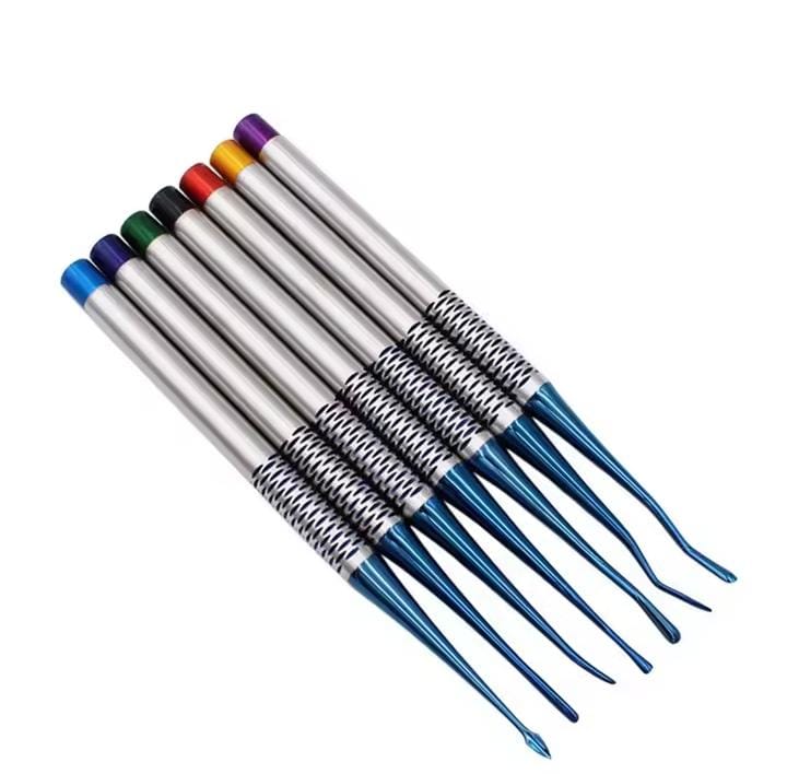 Dental Proximators PDL Luxating Root Elevators Set of 7 Precise Periotomes Tips with Color-Coded Handles - Image 2