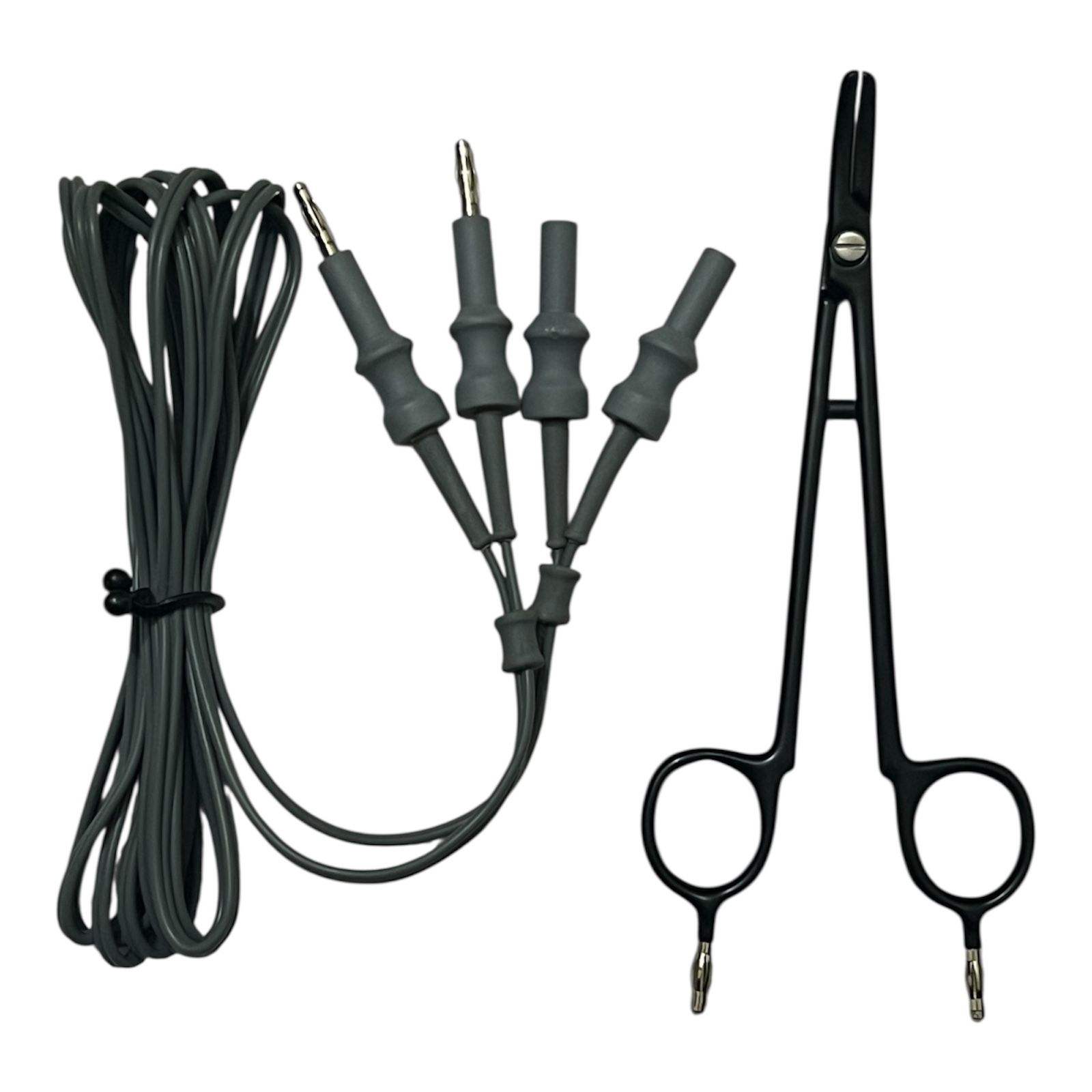 Laser Surgical Professional Bipolar Non-Stick Artery Vessel Sealer Forceps 6.5" Black Coated Electrosurgical Forceps with 3 Meter Cable Wire CE ISO 9001 ISO 13485 Certified