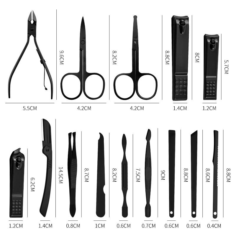 Custom Logo Stainless Steel Professional Portable Nail Care Kit with 7-in-1 Nail Clipper for Travel Use - Image 4