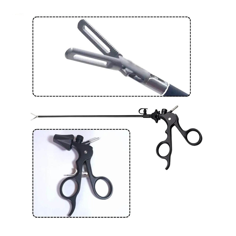 Laser Surgical Professional Laparoscopic Monopolar Grasping Forceps Fenestrated Jaw Electrosurgical Laparoscopy Instrument CE ISO 9001 ISO 13485 Certified - Image 2
