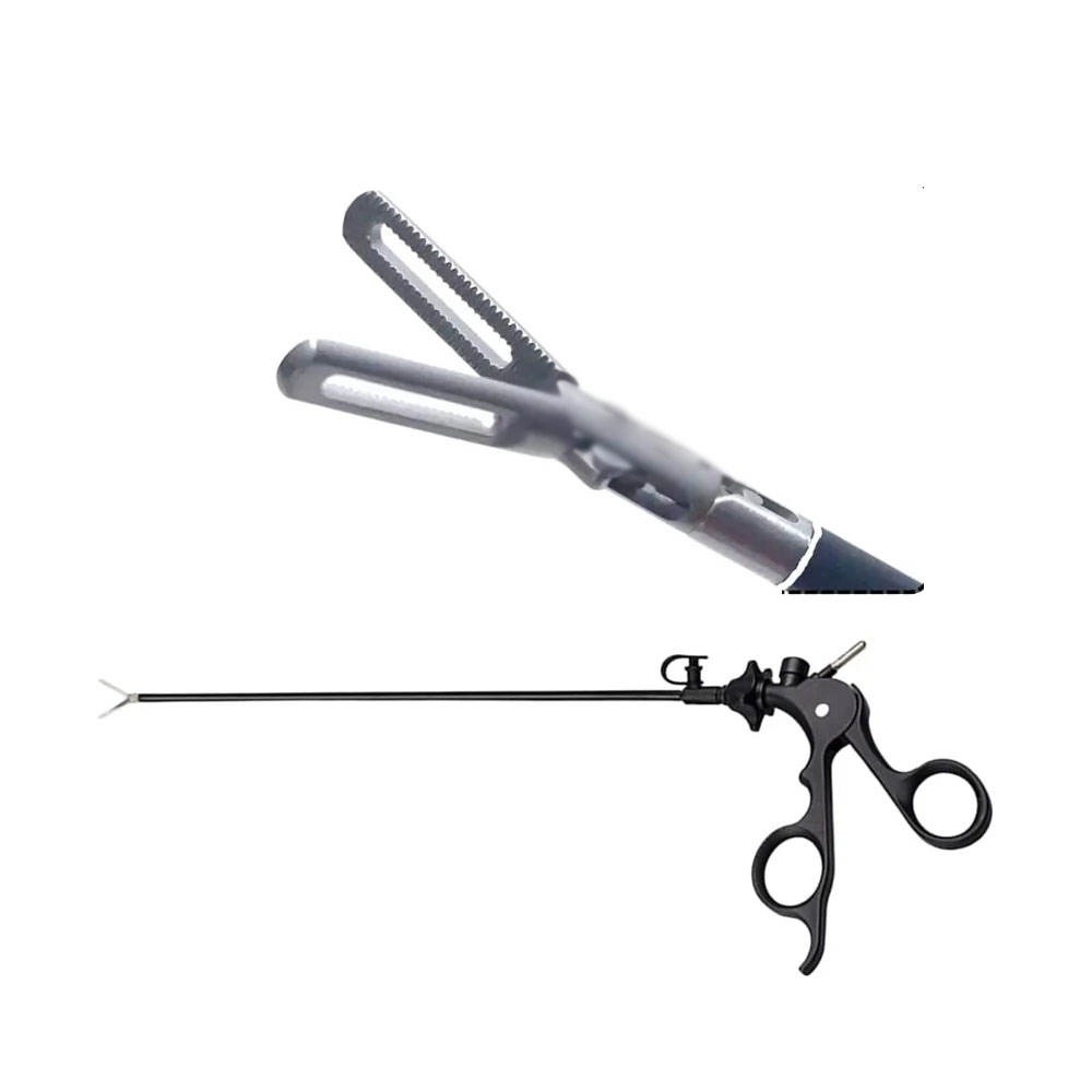 Laser Surgical Professional Laparoscopic Monopolar Grasping Forceps Fenestrated Jaw Electrosurgical Laparoscopy Instrument CE ISO 9001 ISO 13485 Certified