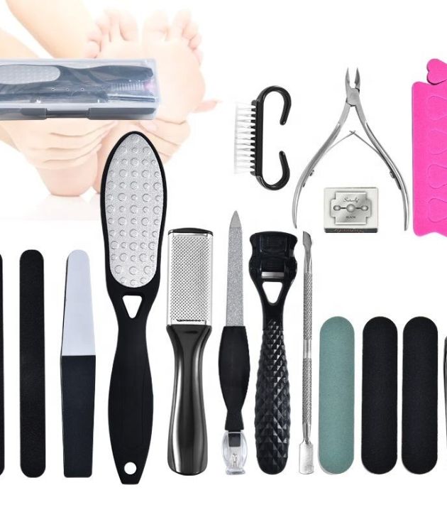 Hot Sale Foot File Foot Care Scissors Nail File Kits 17 Pcs Manicure and Pedicure Set