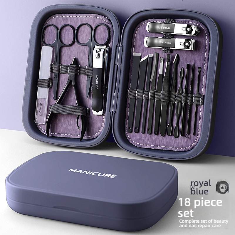 Professional 18PCS Manicure & Pedicure Tool Set Stainless Steel Nail Clipper Kit Travel Manicure Pedicure Tool Set Box Packed - Image 4