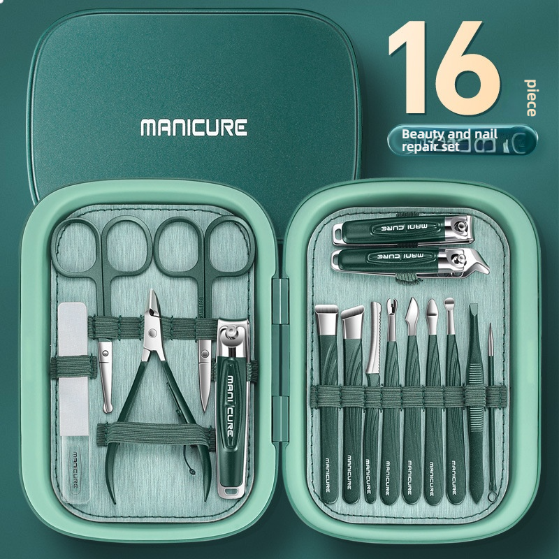 Professional 18PCS Manicure & Pedicure Tool Set Stainless Steel Nail Clipper Kit Travel Manicure Pedicure Tool Set Box Packed - Image 3