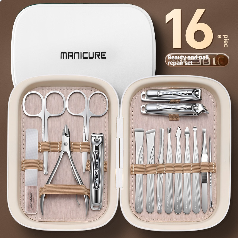 Professional 18PCS Manicure & Pedicure Tool Set Stainless Steel Nail Clipper Kit Travel Manicure Pedicure Tool Set Box Packed - Image 2