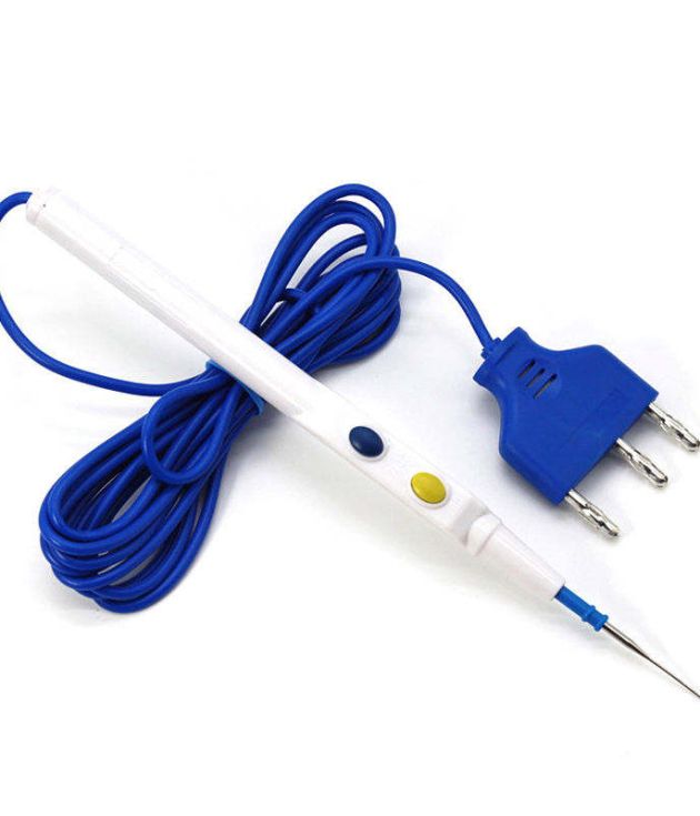 Laser Surgical Professional Reusable Electrosurgical Cautery Pencil Hand Switch Button Control ESU Pencil with Stainless Steel Blade Tip & Cable CE ISO 9001 ISO 13485 Certified