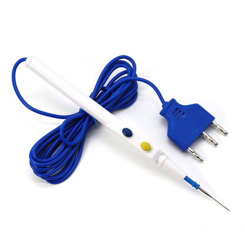 Laser Surgical Professional Reusable Electrosurgical Cautery Pencil Hand Switch Button Control ESU Pencil with Stainless Steel Blade Tip & Cable CE ISO 9001 ISO 13485 Certified