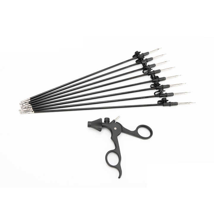 QNQ Microsurgery Equipment Reusable Plastic Steel Laparoscopy Instruments Manual Powered Curved Scissors Grasper Maryland CE - Image 2