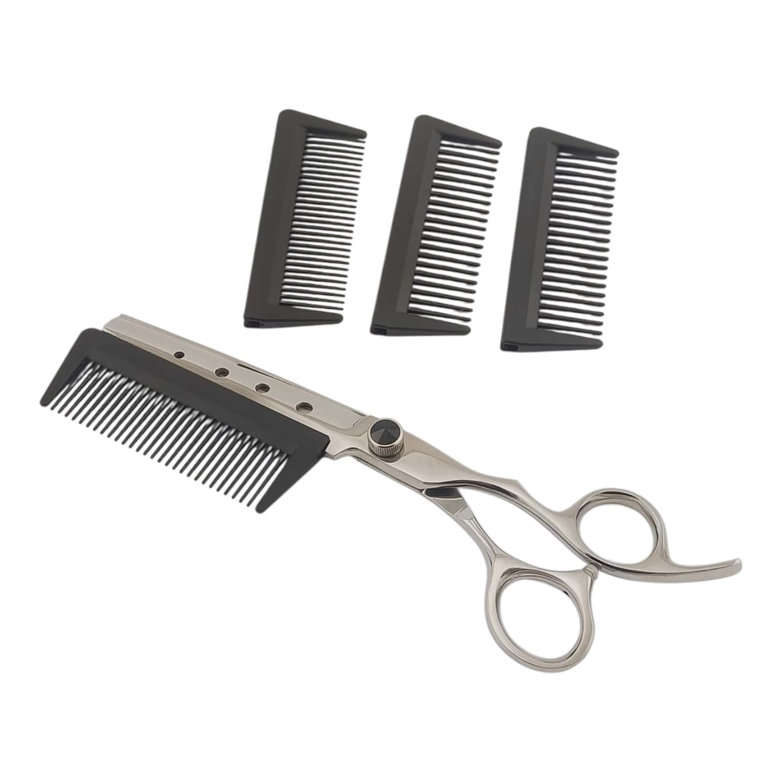 Professional Stainless Steel Razor Comb Hair Trimming Scissor Kit Interchangeable Blades Grooming Shear Barber Tool - Image 3