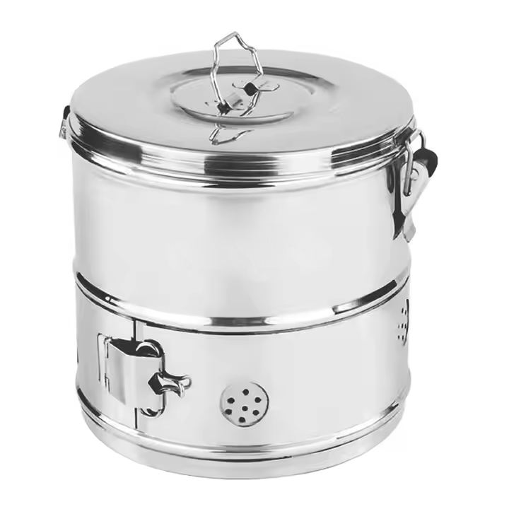 Laser Surgical Professional Stainless Steel Surgical Dressing Sterilization Drum Autoclave Jar Medical Sterilization Container CE ISO 9001 ISO 13485 Certified