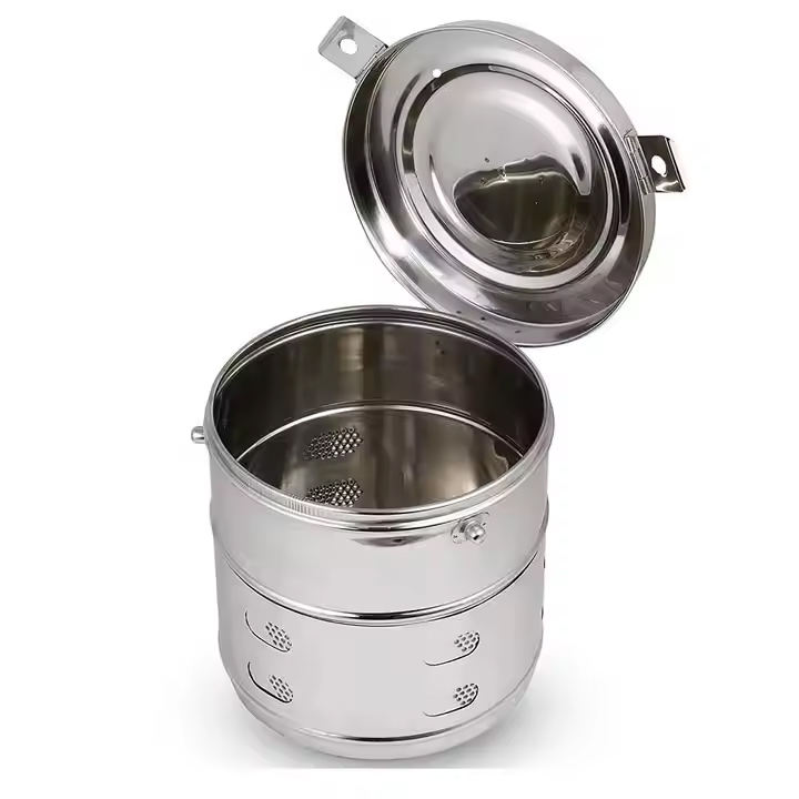 Laser Surgical Professional Stainless Steel Surgical Dressing Sterilization Drum Autoclave Jar Medical Sterilization Container CE ISO 9001 ISO 13485 Certified - Image 2