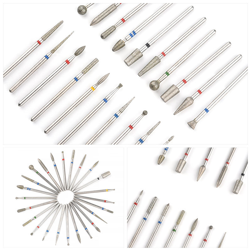 Professional Stainless Steel Diamond Nail Drill Bits (3/32" Shank) - Manicure & Pedicure Cuticle Cleaning, Dead Skin Removal & Polish Bits (CE & ISO 9001 / ISO 13485 Certified) - Image 3