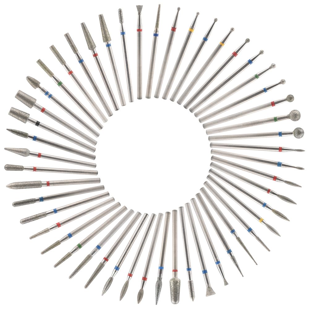 Professional Stainless Steel Diamond Nail Drill Bits (3/32" Shank) - Manicure & Pedicure Cuticle Cleaning, Dead Skin Removal & Polish Bits (CE & ISO 9001 / ISO 13485 Certified) - Image 2