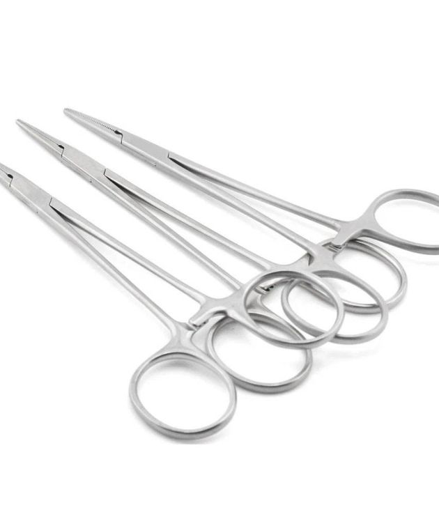 Professional Halsted Mosquito Forceps 12.5 cm Curved Hemostatic Forceps Stainless Steel Surgical Instrument