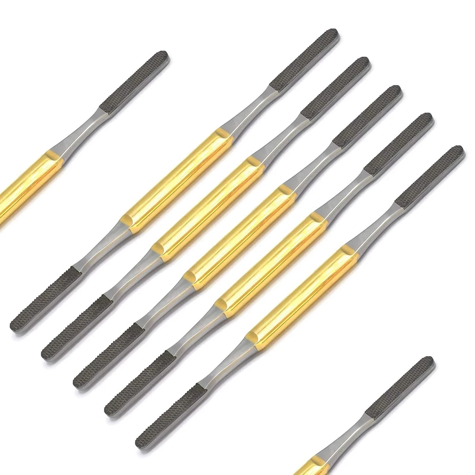 Professional TC Fomon Double Ended Nasal Rasp Tungsten Carbide Inserts Gold Plated Handle Rhinoplasty Plastic Surgery Instruments - Image 2