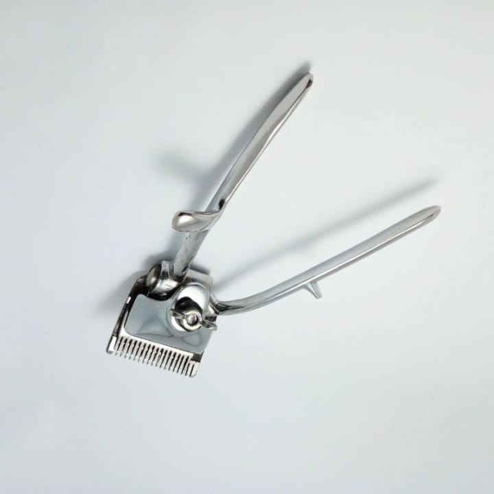 Professional Manual Hair Clipper Vintage Mechanical Stainless Steel Hand Trimmer Barber Grooming Tools - Image 4