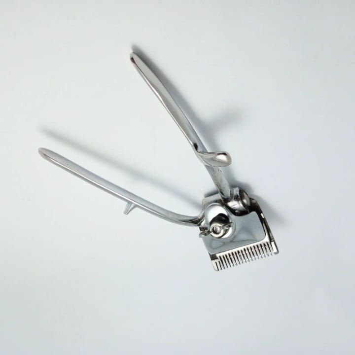 Professional Manual Hair Clipper Vintage Mechanical Stainless Steel Hand Trimmer Barber Grooming Tools - Image 3