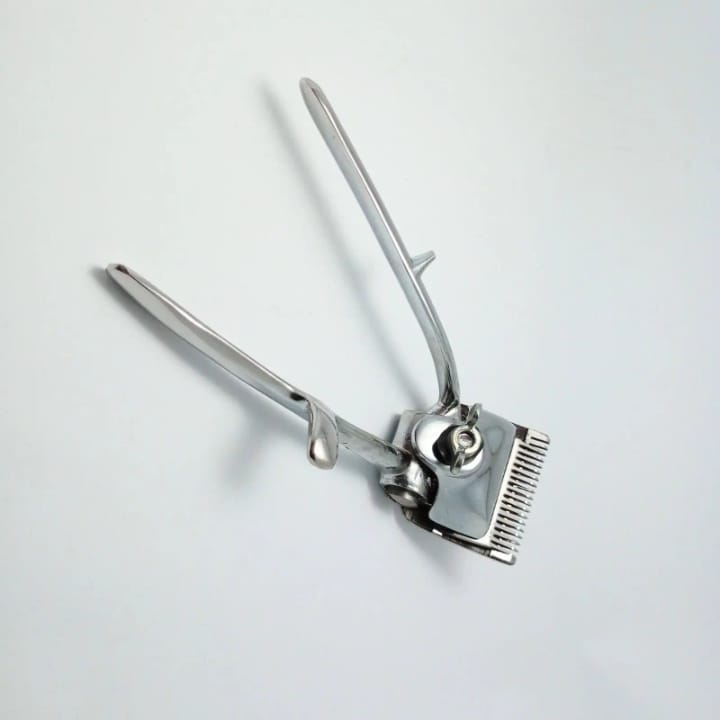 Professional Manual Hair Clipper Vintage Mechanical Stainless Steel Hand Trimmer Barber Grooming Tools - Image 2
