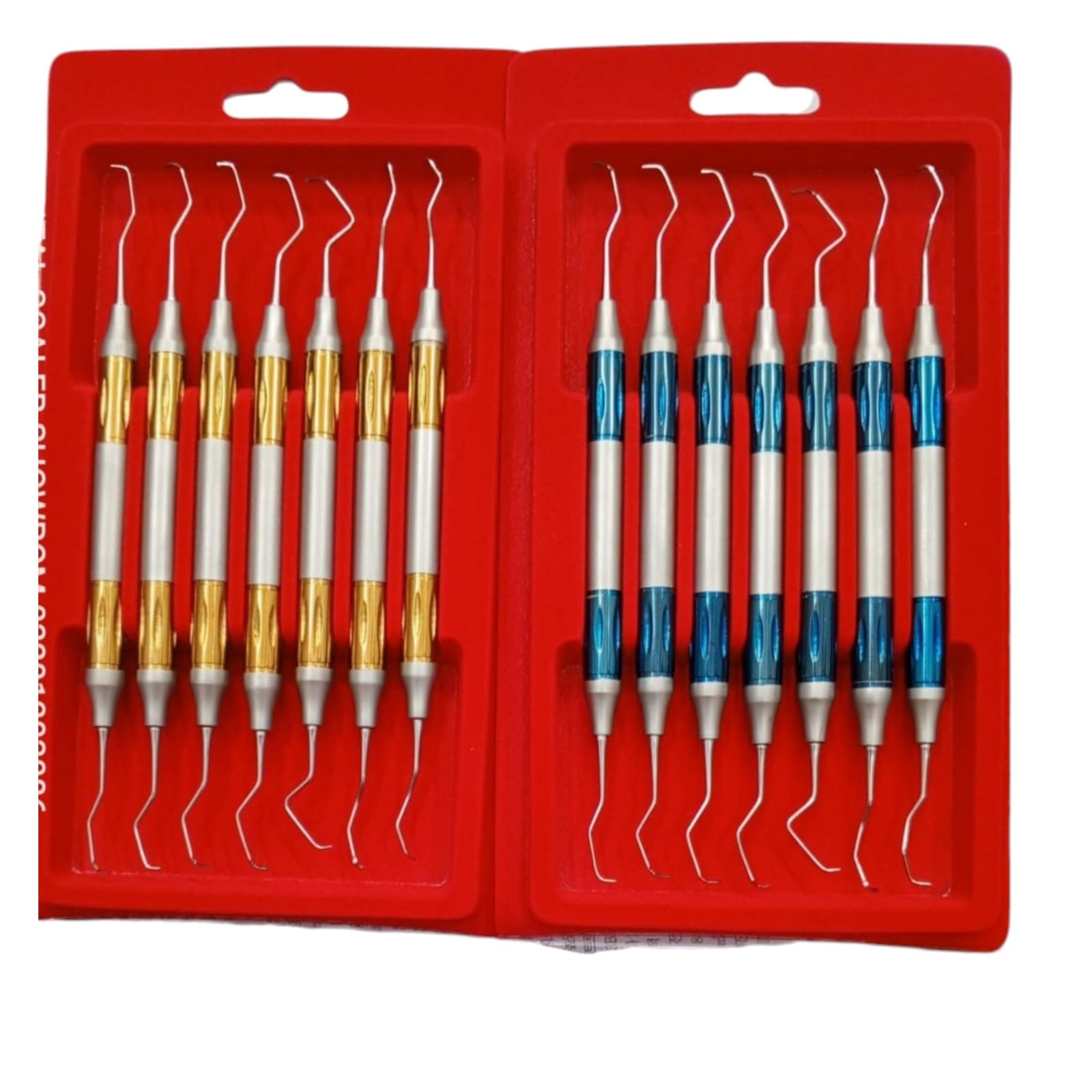 Hu-Friedy Style Gracey Universal Dental Scalers Curettes Set Titanium Coated Stainless Steel Periodontal Kit 7 Pcs Set CE & ISO 9001 ISO 13485