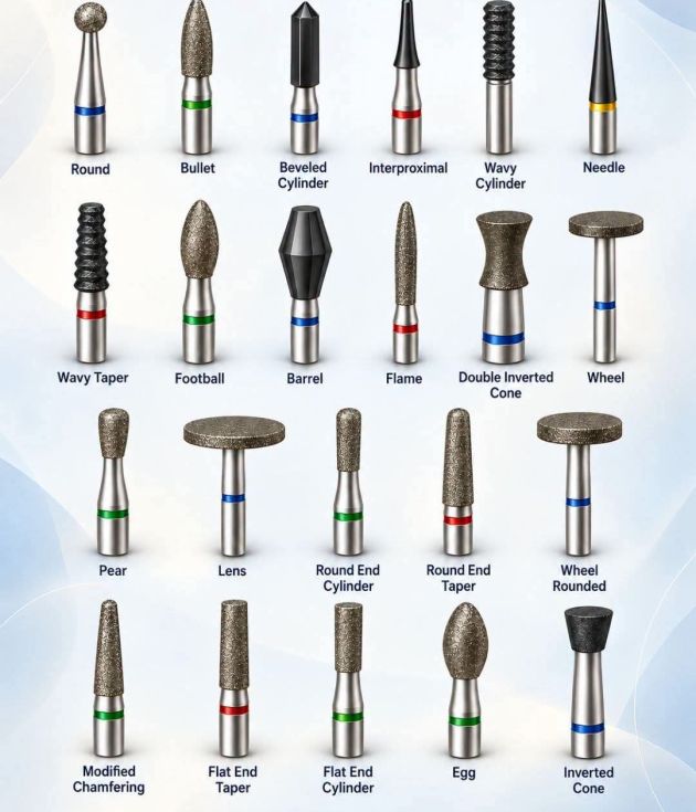 Professional Stainless Steel Diamond Nail Drill Bits (3/32" Shank) - Manicure & Pedicure Cuticle Cleaning, Dead Skin Removal & Polish Bits (CE & ISO 9001 / ISO 13485 Certified)